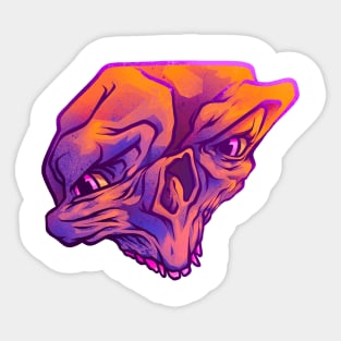 Purple Skull Sticker